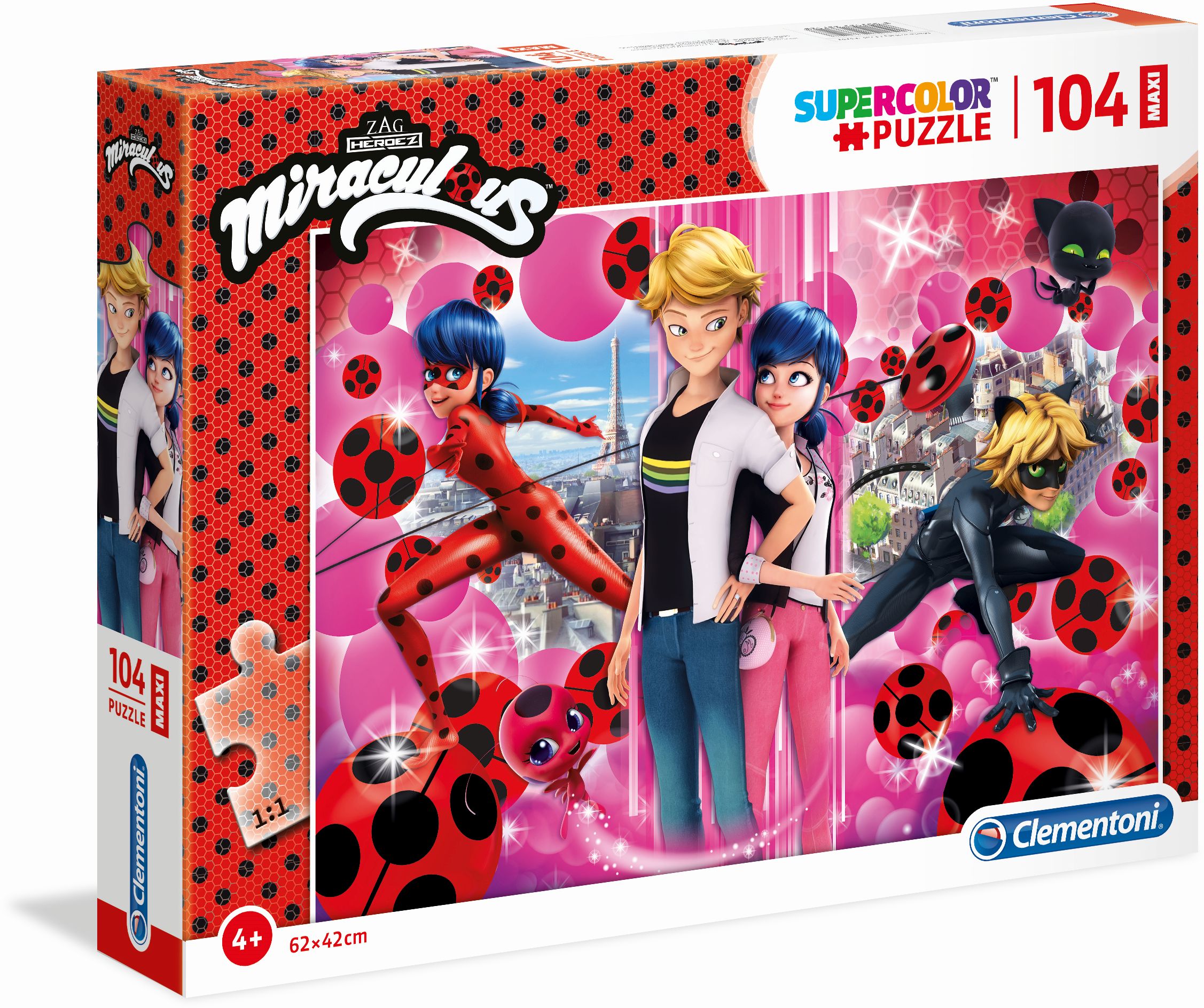 Supercolor Puzzle - Miracolous, 104 Teile - Bild 1
