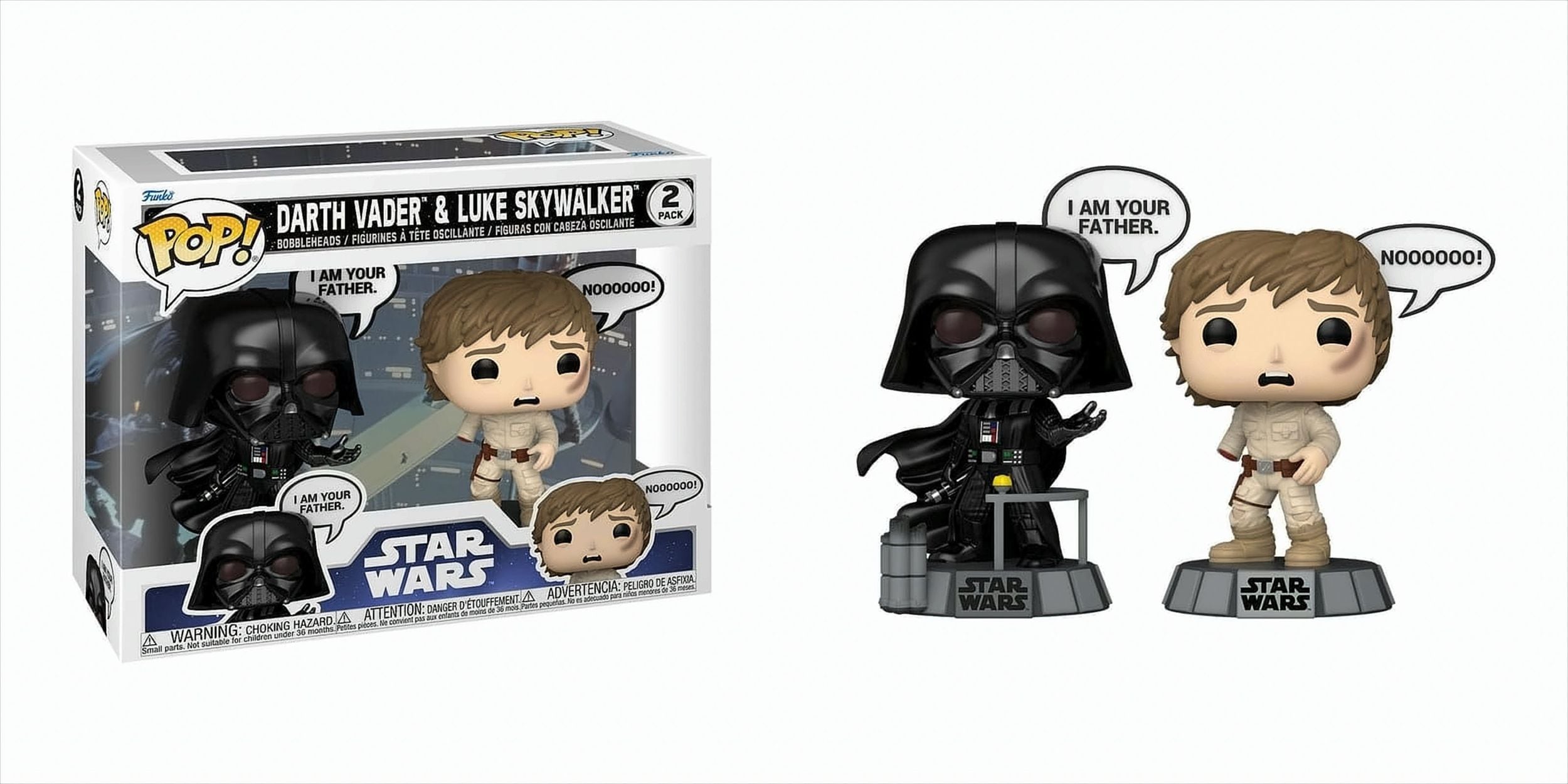 POP Star Wars Sayings Darth Vader/Skywalker 2Pack - Bild 1