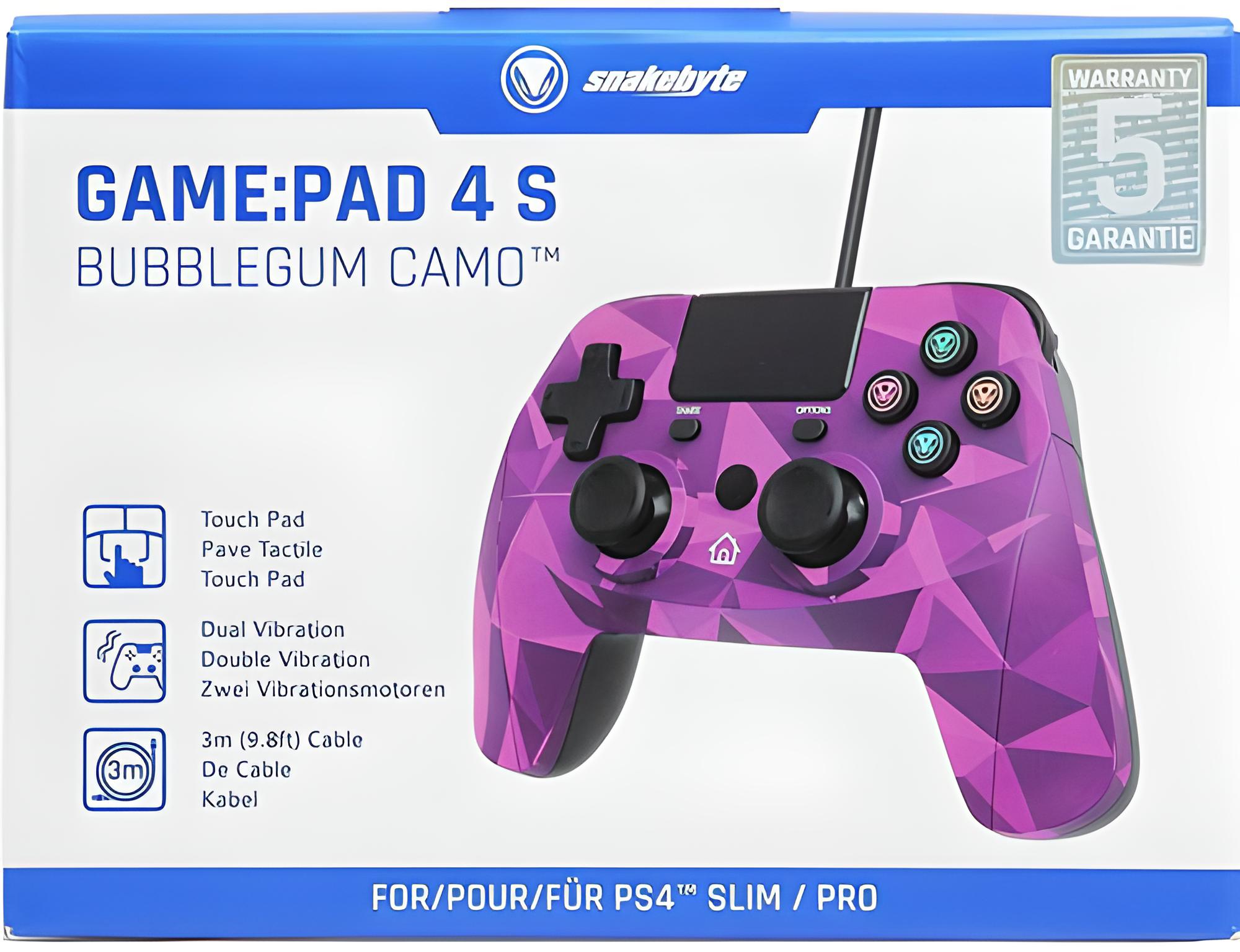 PS4 Controller Game:Pad 4S bubblegum camo kabel - Bild 1