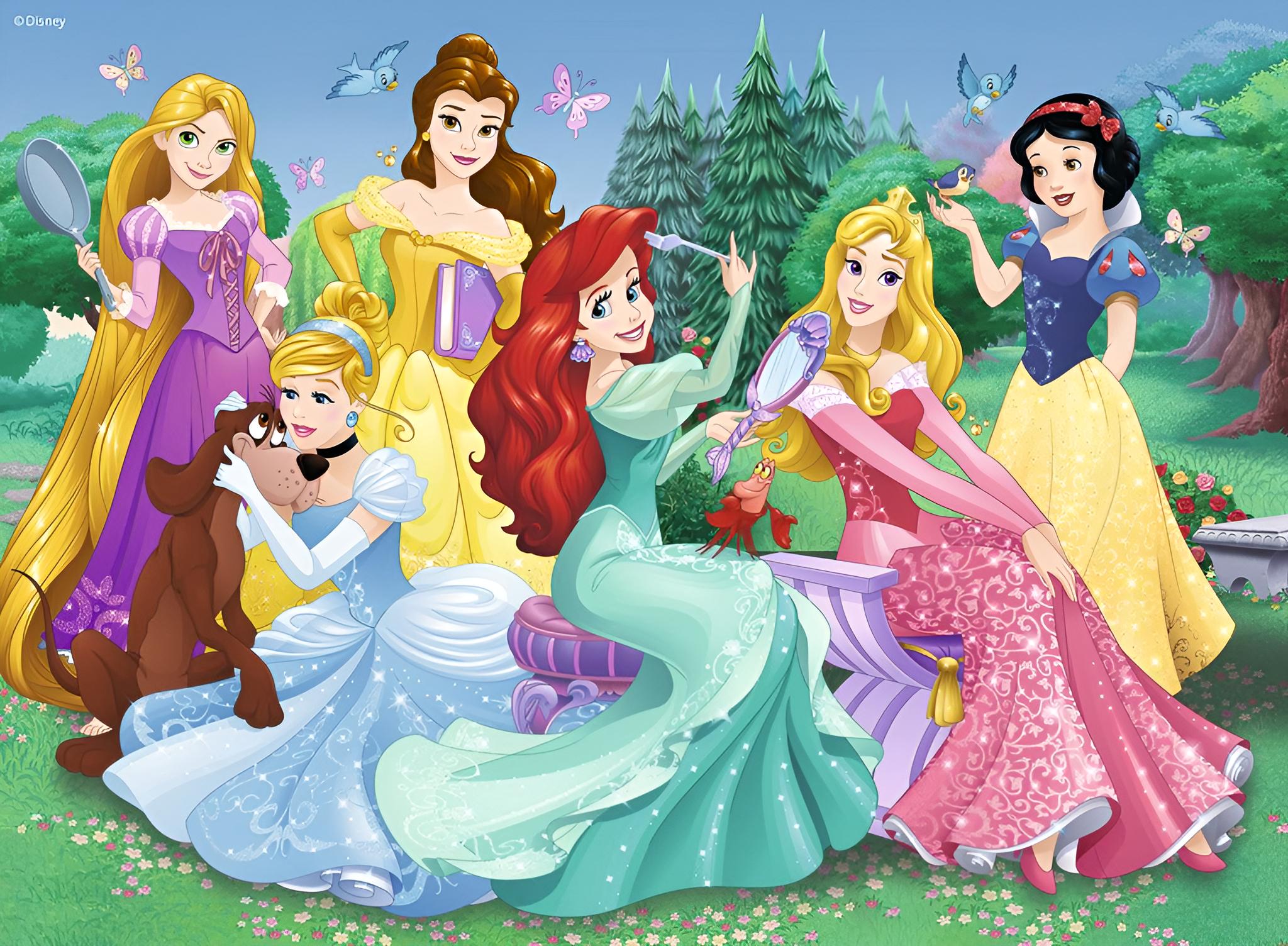 Dreifarbiges Leuchtpuzzle - Disney Princess, 100 Teile - Bild 1