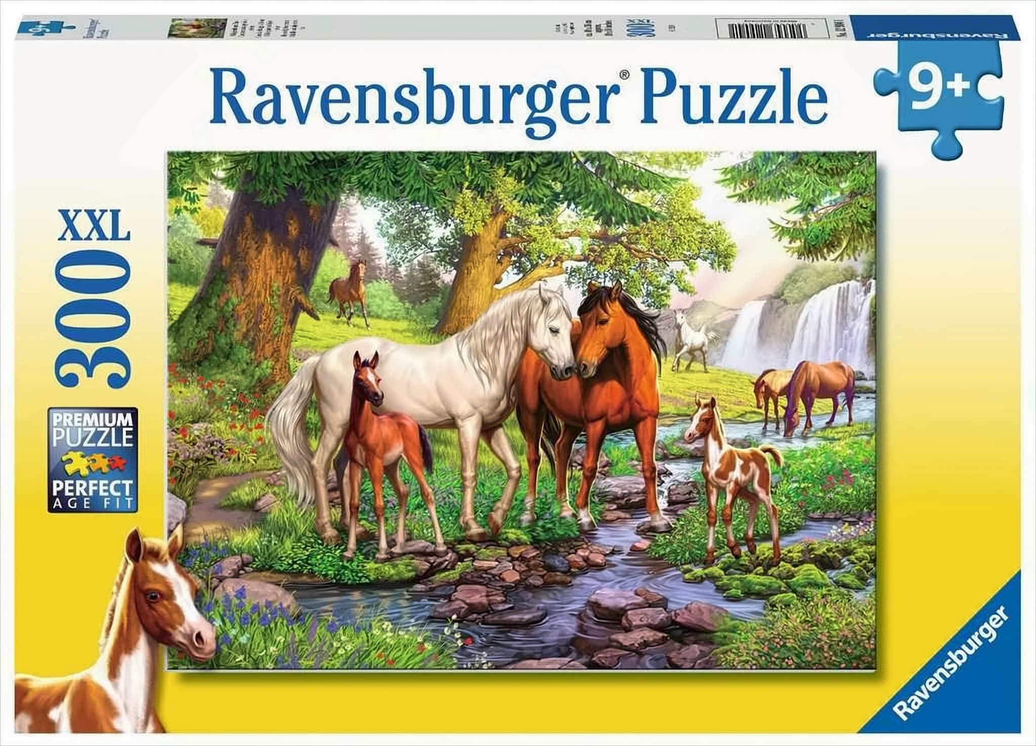 Wildpferde am Fluss, 300 Teile Puzzle - Bild 1