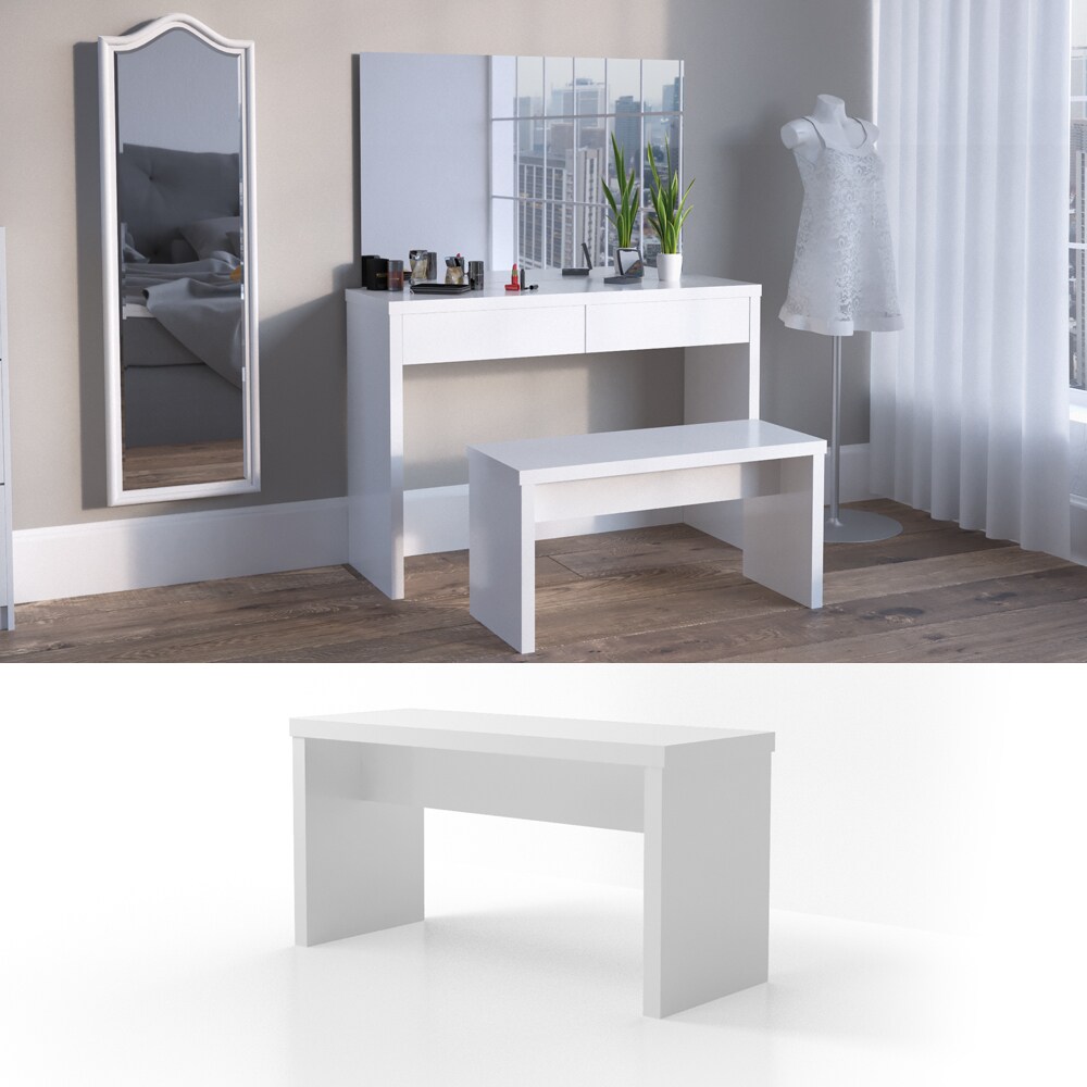 VICCO Sitzbank f&uuml;r Schminktisch "Viola" Kosmetiktisch Hochglanz Frisiertisch - Bild 1