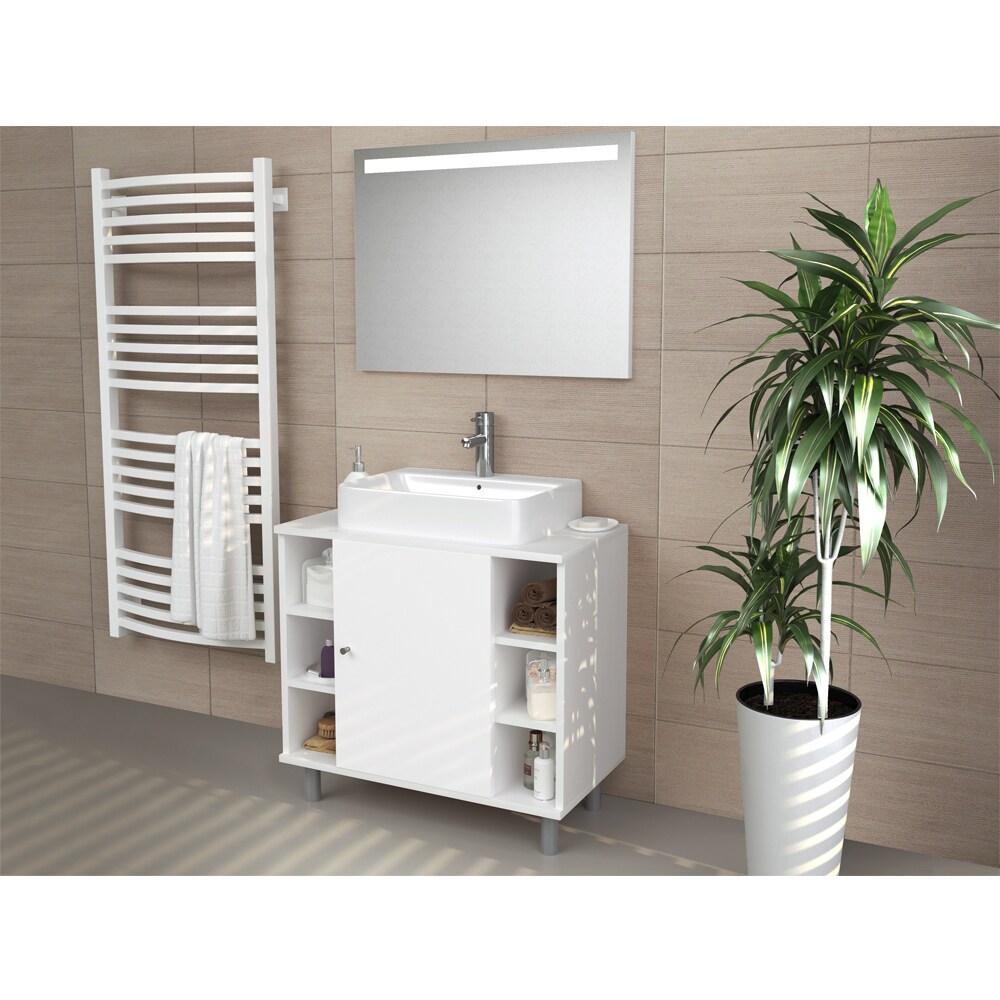 VICCO Waschbeckenunterschrank FYNN Wei&szlig; - Badm&ouml;bel Badschrank Unterschrank - Bild 1