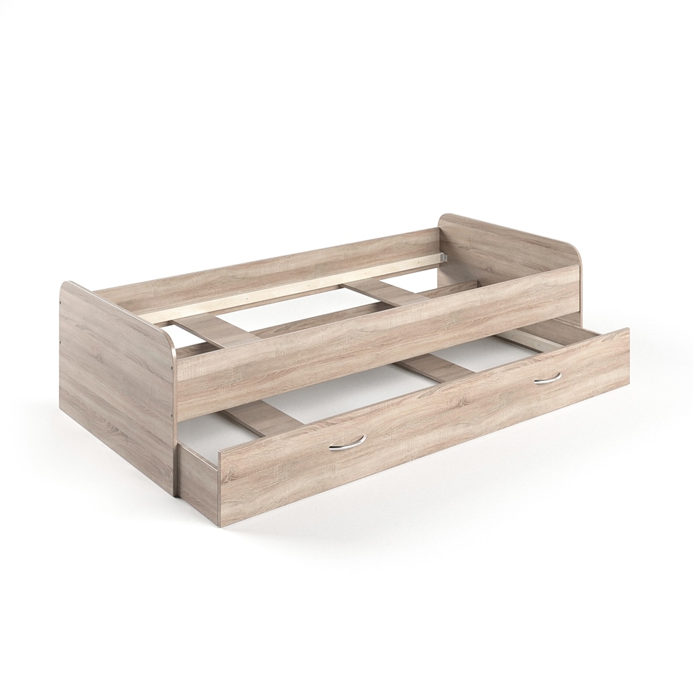 VitaliSpa Bett Enzo Jugendbett mit G&auml;steliege Funktionsbett 90x200 cm  Sonoma - Bild 1