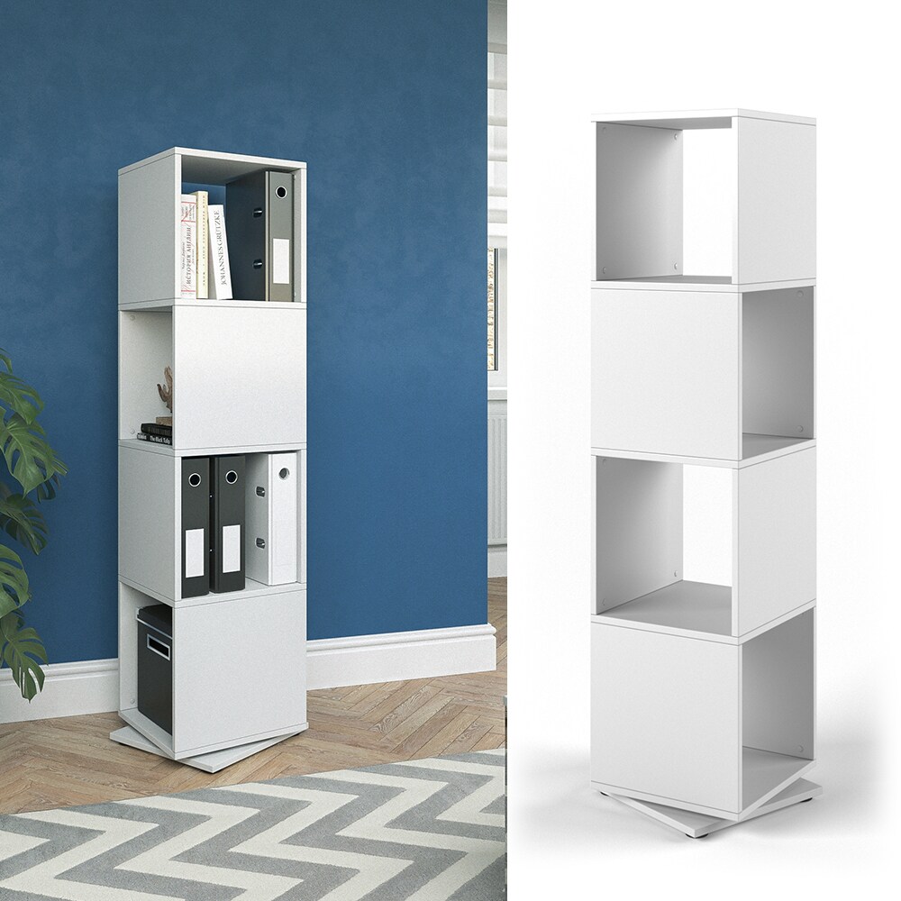 Vicco Drehregal XXL Regal Ordnerregal B&uuml;roregal Standregal Akten Schrank Wei&szlig; - Bild 1