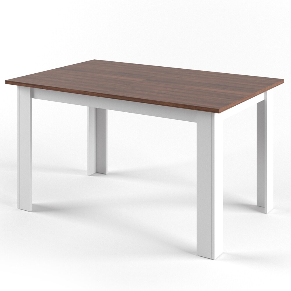 Vicco Esstisch Karlos Esszimmertisch Wohnzimmer Küchentisch 140cm Weiß Nussbaum | 04251421916364