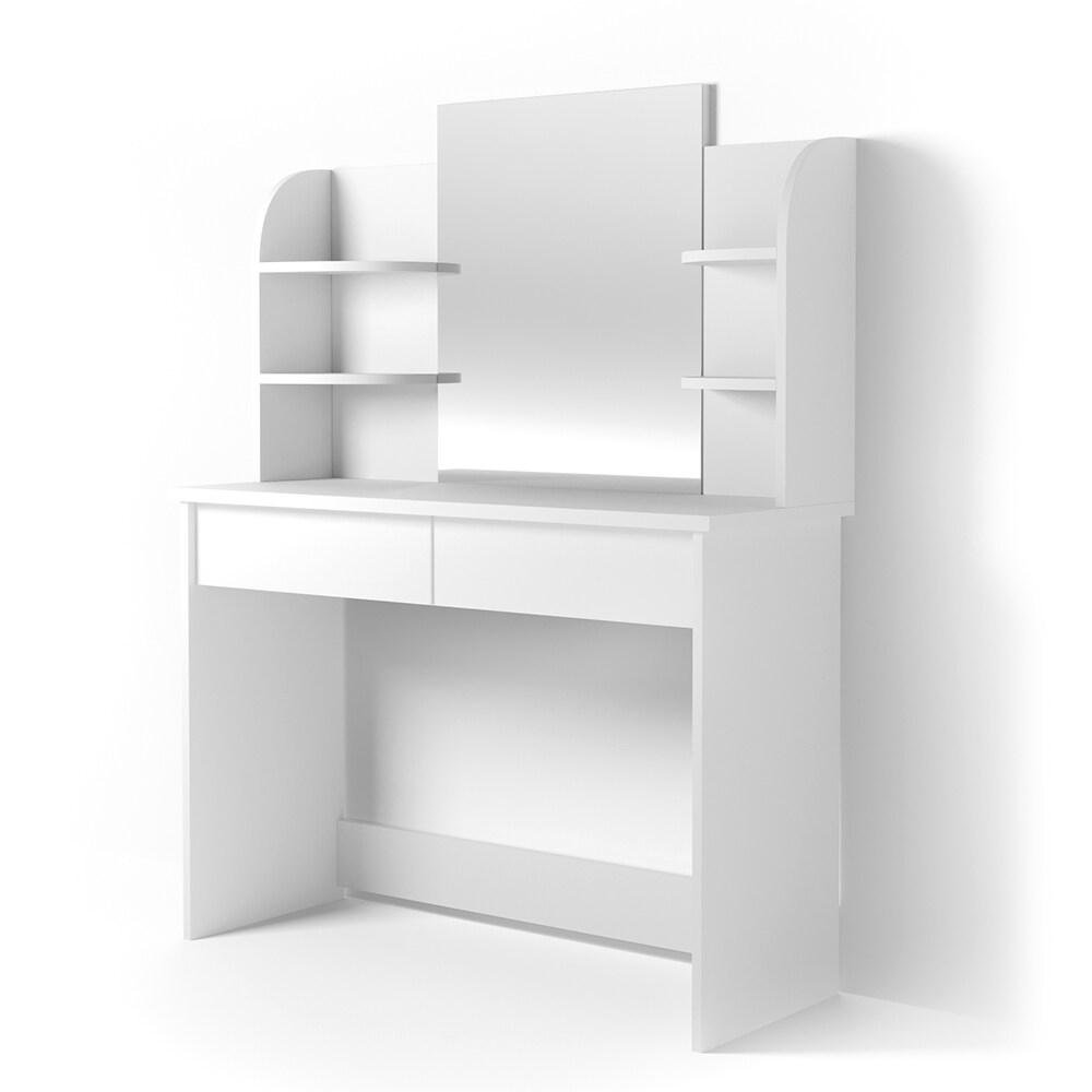 Vicco Schminktisch Charlotte Frisiertisch Kommode Frisierkommode Spiegel Wei&szlig; - Bild 1