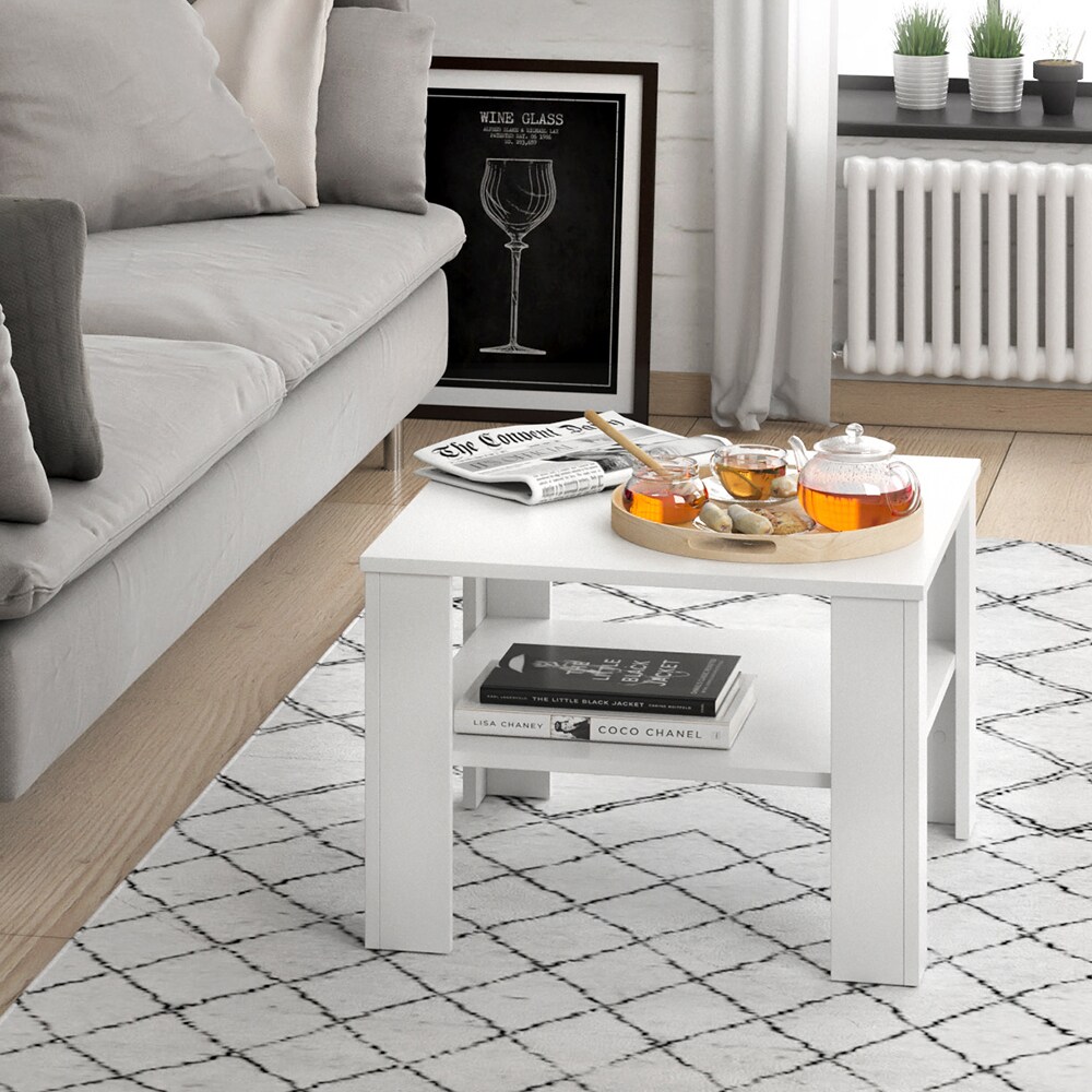 VICCO Couchtisch HOMER Weiß 60x60 cm