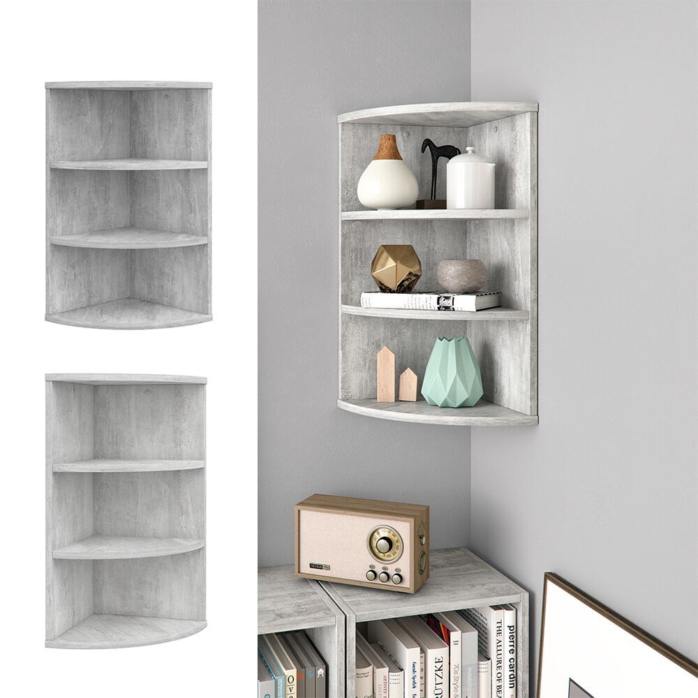 VICCO Eckregal ECKI 0,5 Winkelregal K&uuml;chenregal Badregal Standregal Regal beton - Bild 1