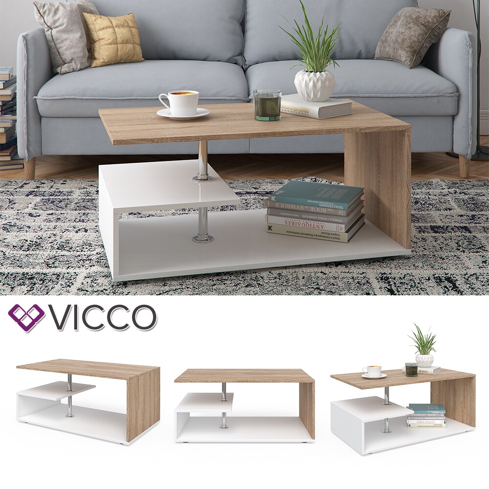 VICCO Couchtisch GUILLERMO – Wohnzimmertisch Sofatisch Tisch 4 Farbvarianten | 04251421921948