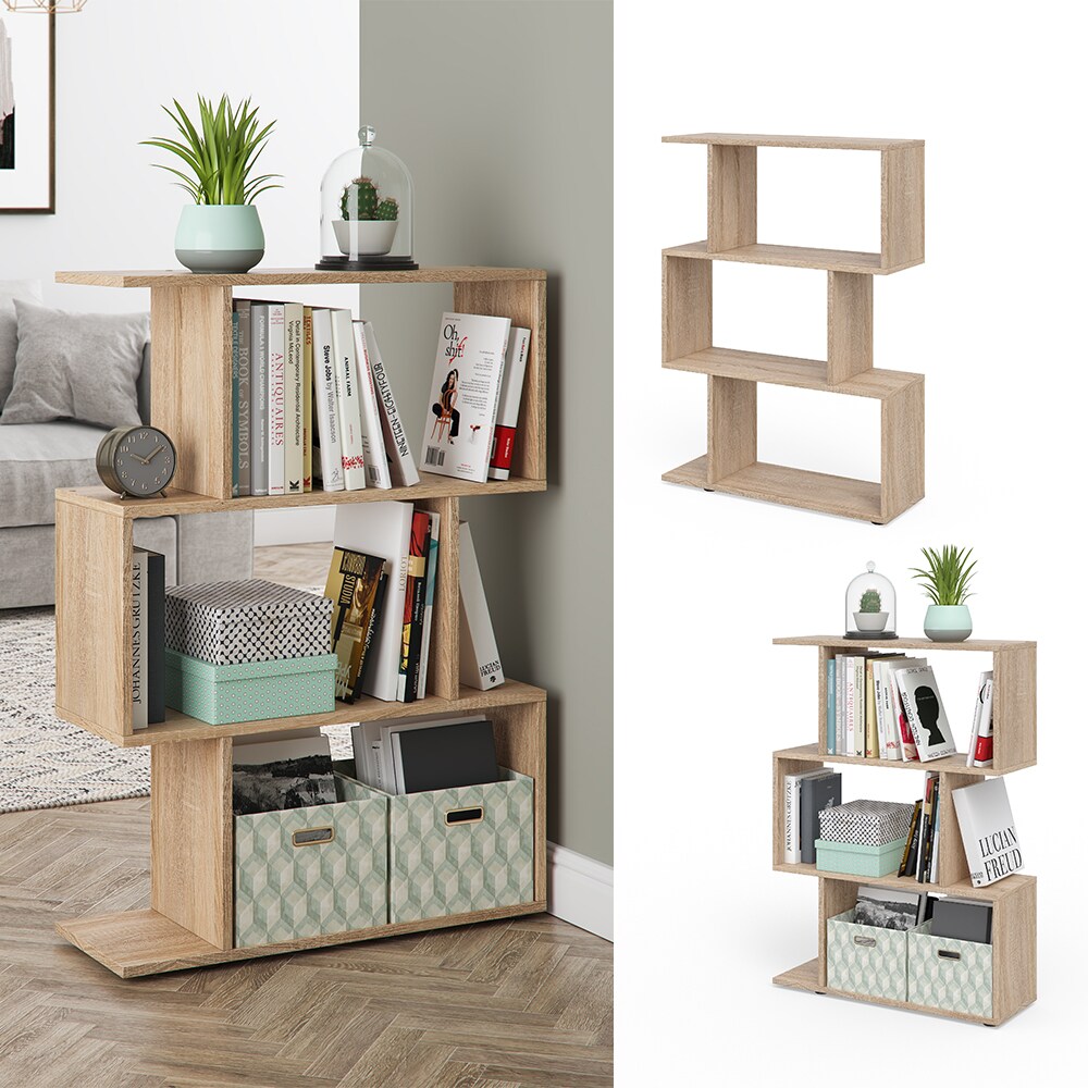 VICCO Raumteiler LEVIO Sonoma Regal B&uuml;cherregal Standregal Hochregal Wandregal - Bild 1