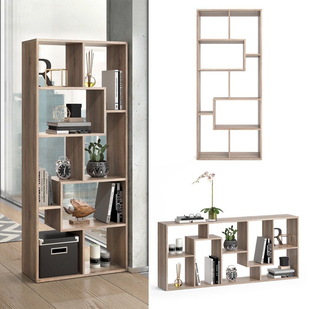 Vicco Raumteiler Noa B&uuml;cherregal Standregal Aktenregal Hochregal Regal Sonoma - Bild 1