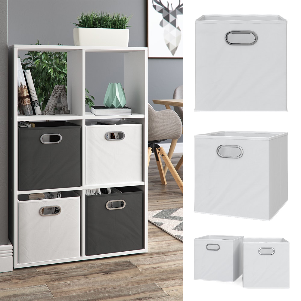 VICCO 2er Set Faltbox  30x30 cm wei&szlig; Faltkiste Aufbewahrungsbox Regalbox Box - Bild 1