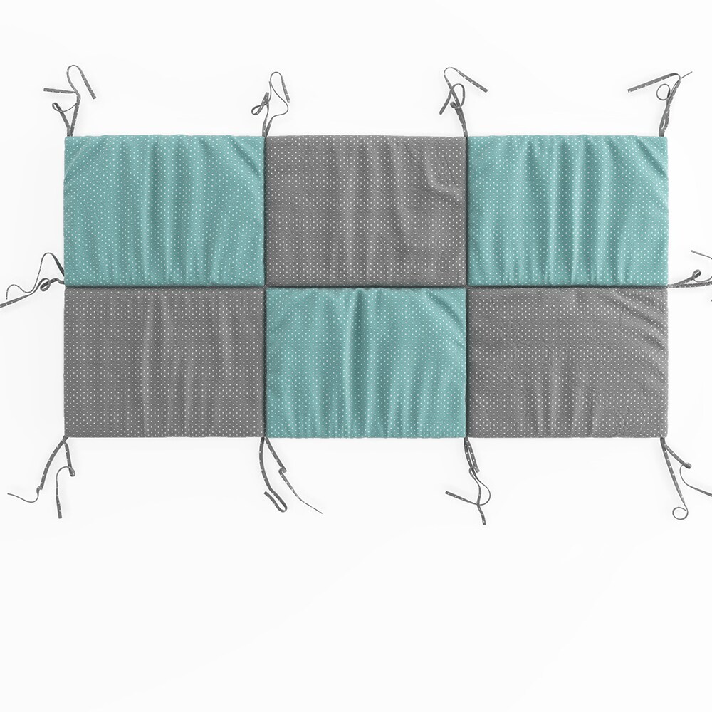 Hausbett Kinderbett Bettr&uuml;ckwand Wiki 160x72 T&uuml;rkis-Grau - Bild 1