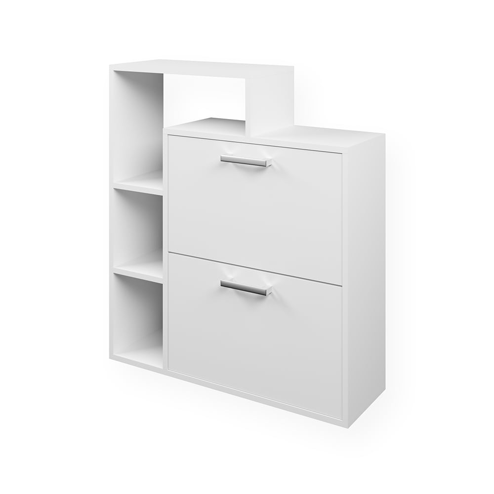 Vicco Schuhkipper Orlando Schuhregal Schuhschrank Kommode Flur 2 F&auml;cher Wei&szlig; - Bild 1