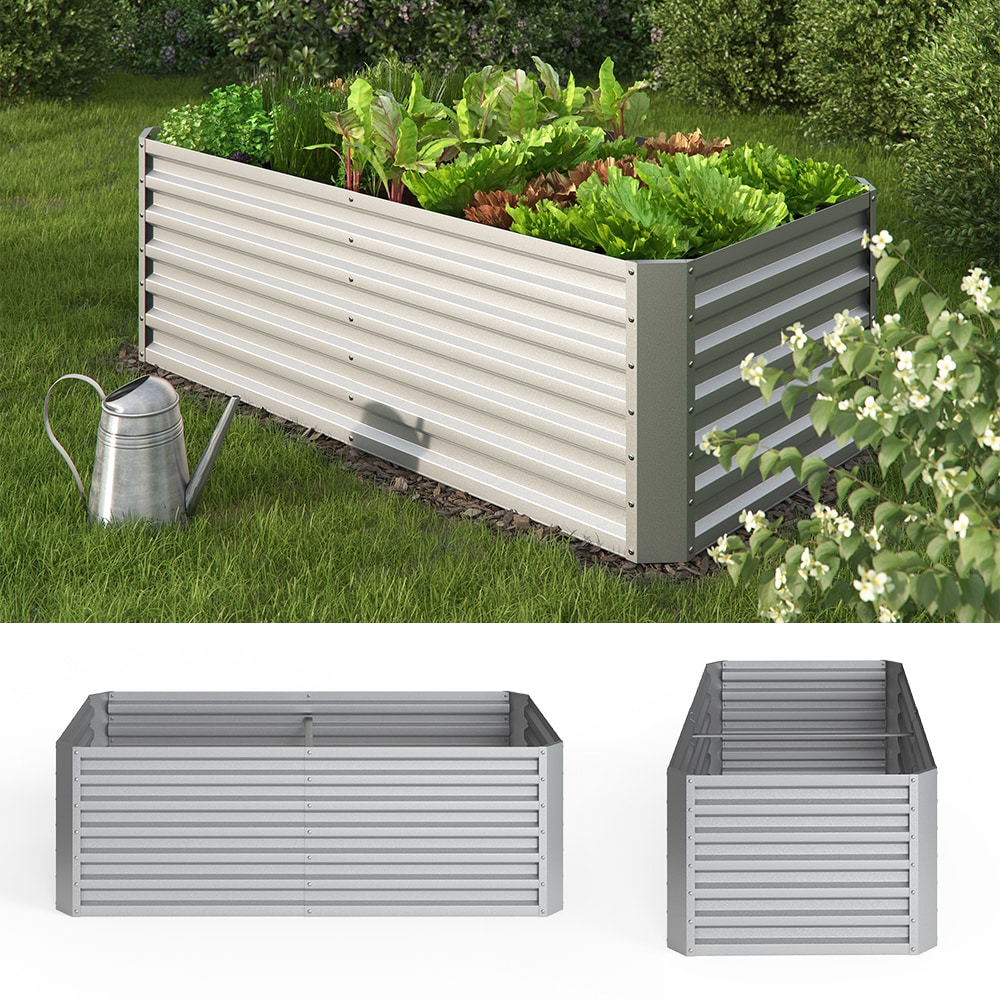 Oskar Hochbeet Kr&auml;uterbeet Gem&uuml;sebeet rechteckig 180x90x60cm Stahl verzinkt - Bild 1