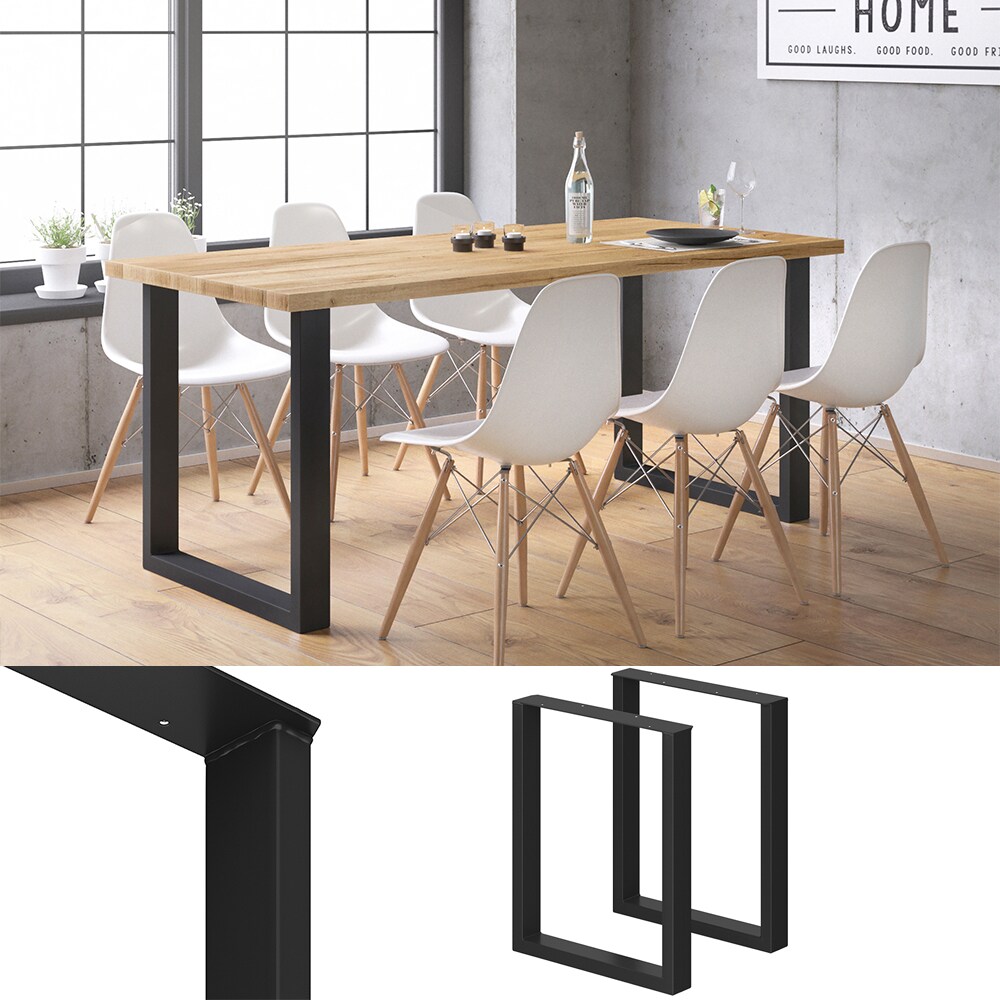 Vicco Tischbeine Loft Tischkufen pulverbeschichtet 2er Set 72×60 cm | 04251421927148