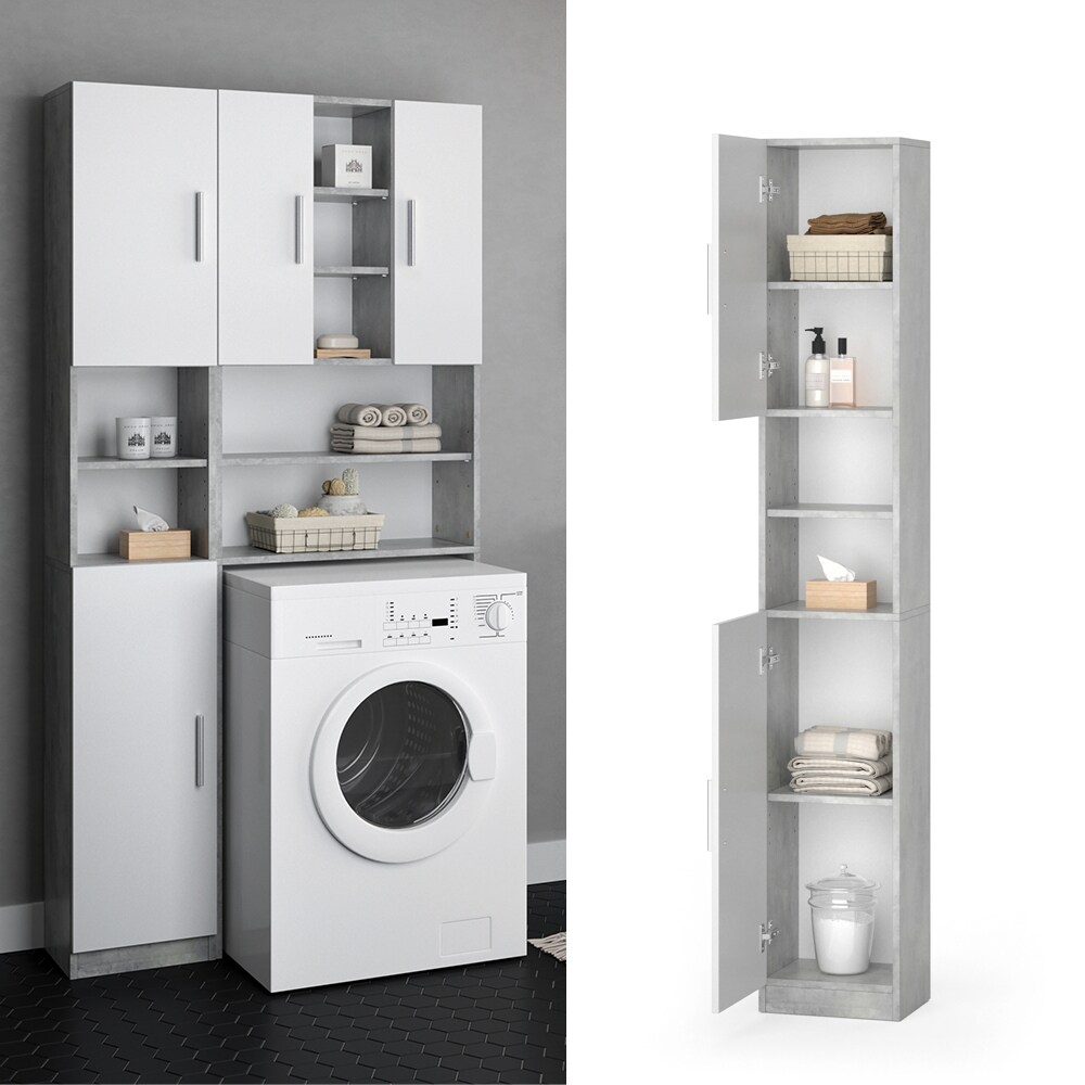 VICCO Anstellschrank LUIS Waschmaschinenschrank Badm&ouml;bel Badschrank Hochschrank - Bild 1