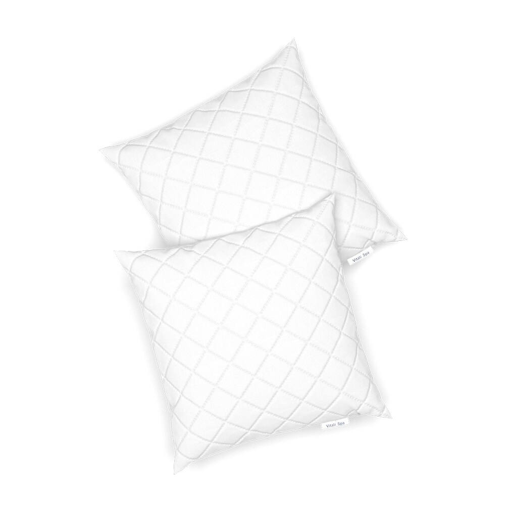 VitaliSpa 2er Set Microfaser Kopfkissen 40 x 40 cm Allergiker geeignet Kissen - Bild 1