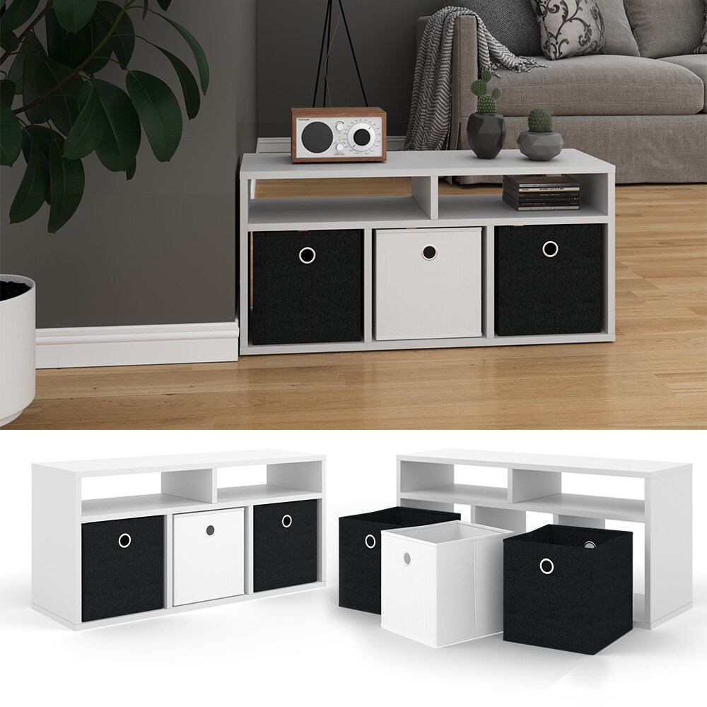 VICCO Raumteiler HYLDA 5 F&auml;cher Wei&szlig; Standregal Regal B&uuml;cherregal B&uuml;roregal - Bild 1