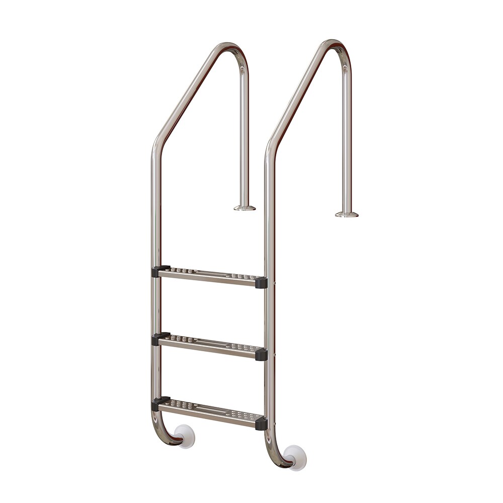 Poolleiter Einbauleiter 3 Stufen Schwimmbadleiter V2A Edelstahl Pool Einstieg - Bild 1