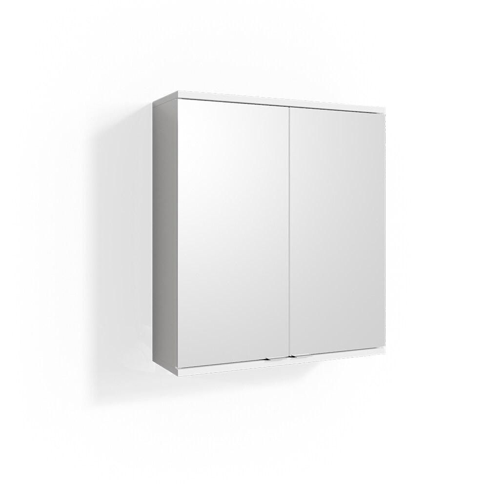 VICCO Spiegelschrank ROY 60 x 68 cm Weiß – Spiegel Badspiegel Bad Wandspiegel | 04251421932814