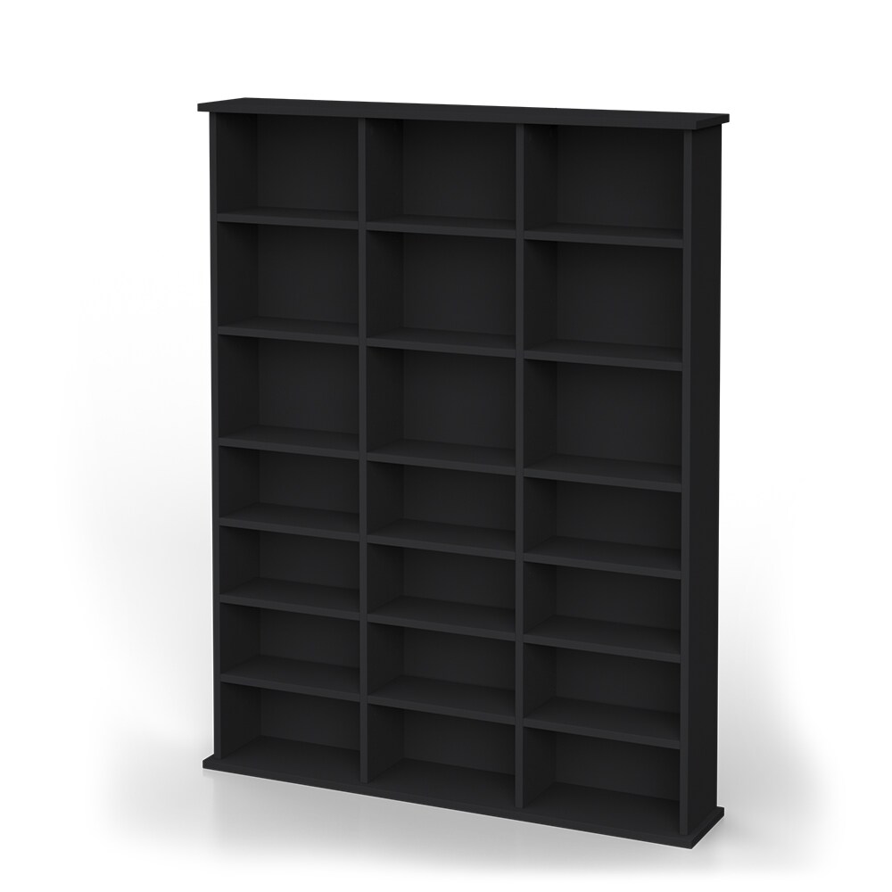 VICCO Medienregal Jukebox CD DVD Bluray Regal Standregal Regalwand Schwarz - Bild 1