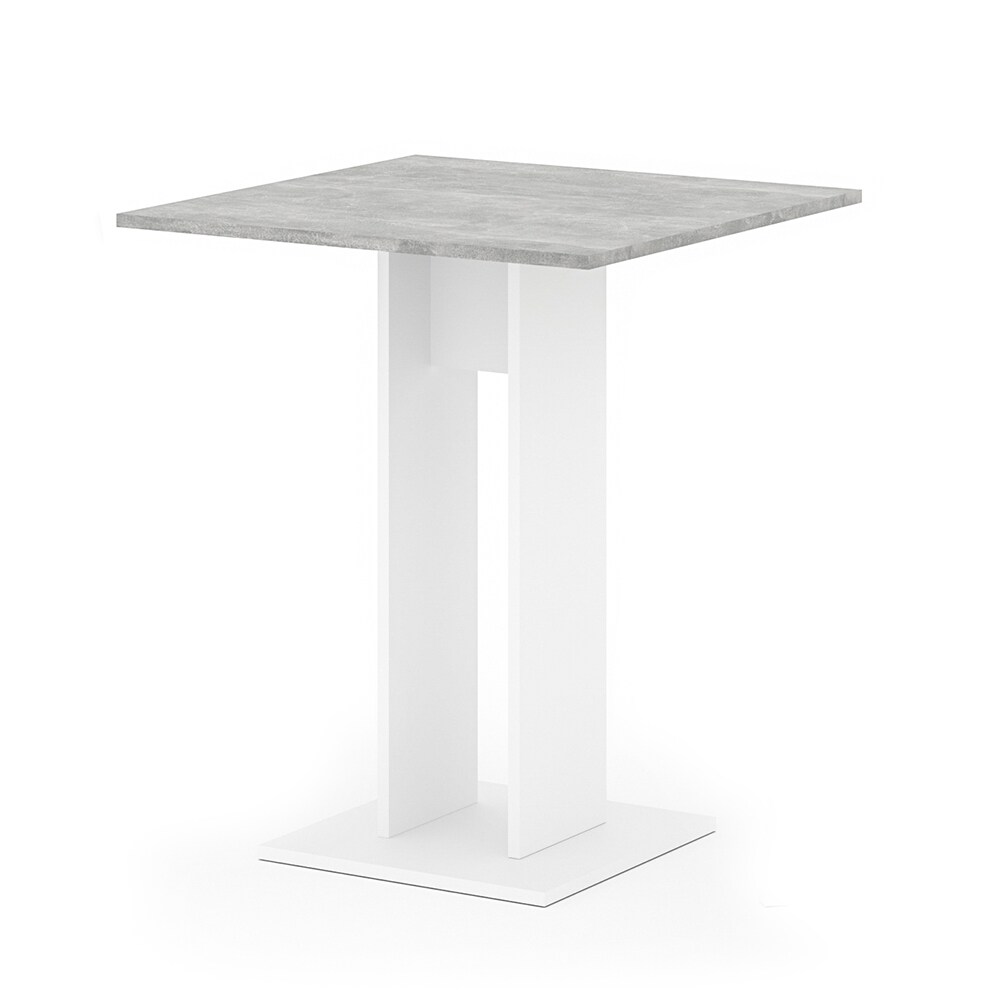 VICCO Esstisch Repose Küchentisch Esszimmer Tisch Säulentisch weiß beton 65x65 cm