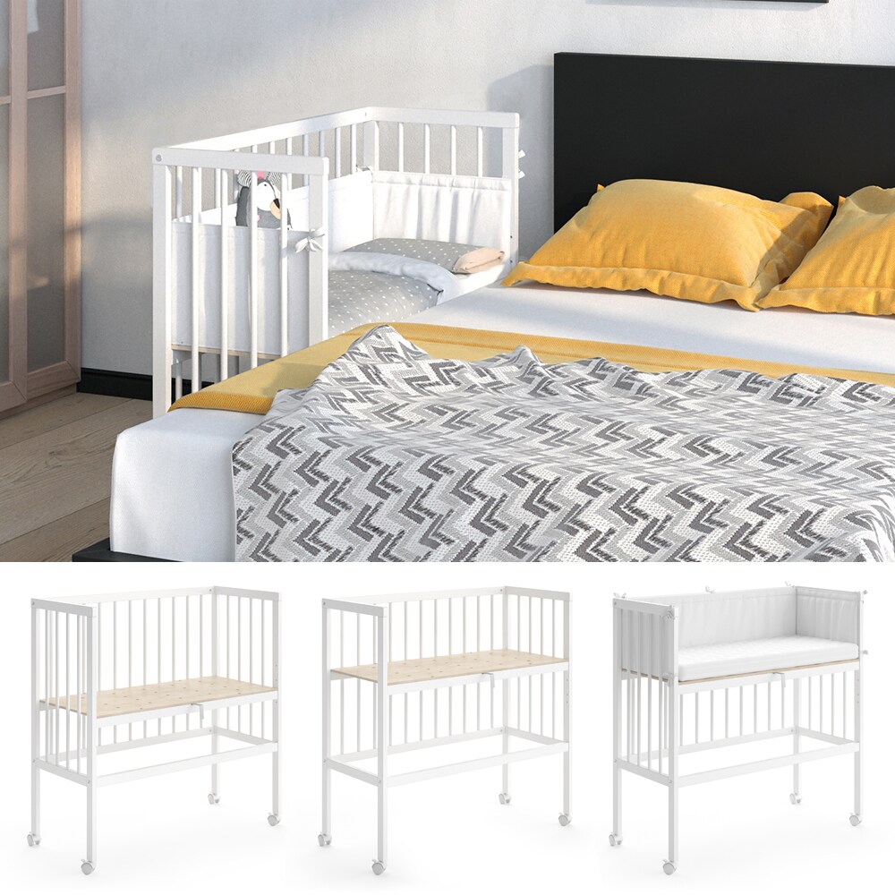 VITALISPA Beistellbett SOPHIE Babybett Stillbett Stubenbett Nestchen Boxspringbett
