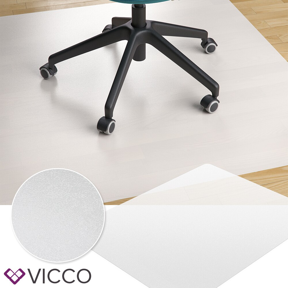 VICCO Bodenschutzmatte 120x150 B&uuml;rostuhlunterlage Bodenmatte Stuhlunterlage wei&szlig; - Bild 1