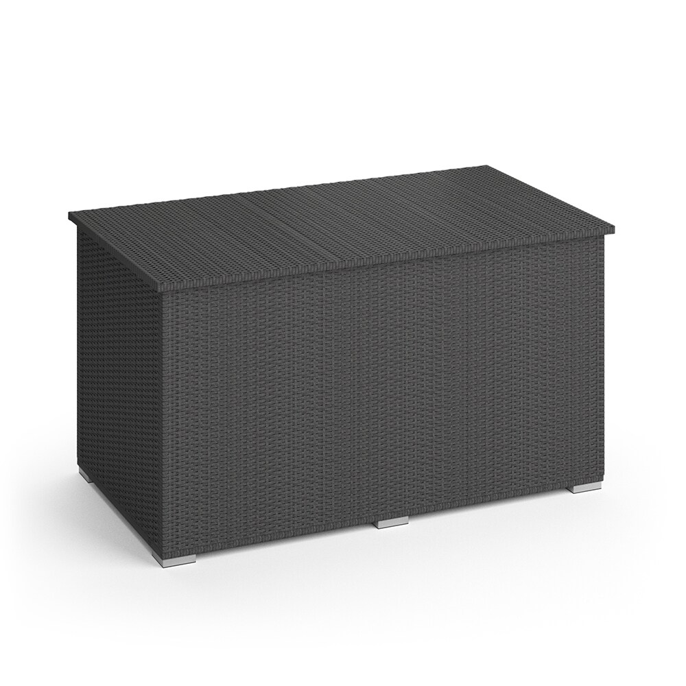 Oskar XXL Polyrattan Kissenbox 950L Auflagenbox Anthrazit Gartenbox Gartentruhe - Bild 1