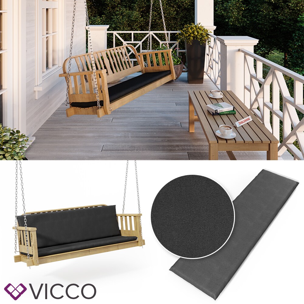 VICCO Bankauflage 140x40x5cm Bankpolster Gartenbank-Auflage Sitzpolster Auflage - Bild 1