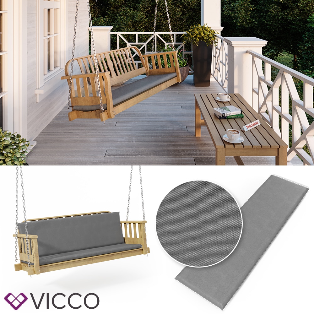 VICCO Bankauflage 140x40x5cm Bankpolster Gartenbank-Auflage Sitzpolster Auflage - Bild 1