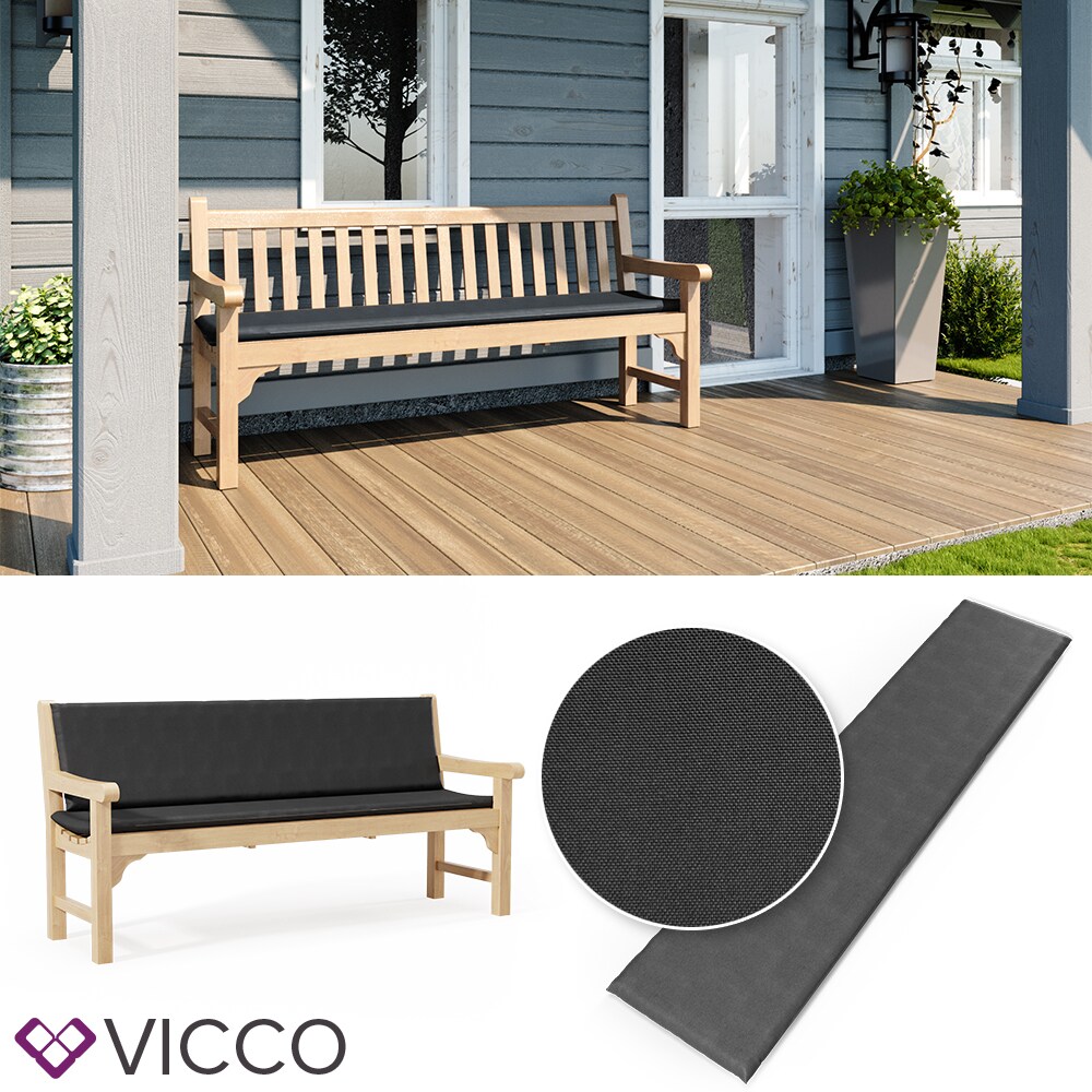 VICCO Bankauflage 180x40x5cm Bankpolster Gartenbank-Auflage Sitzpolster Auflage - Bild 1