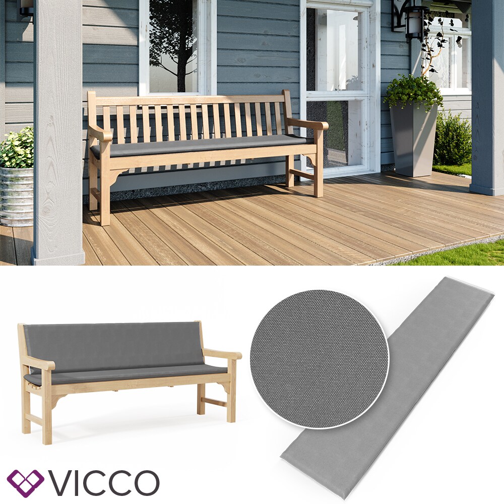 VICCO Bankauflage 180x40x5cm Bankpolster Gartenbank-Auflage Sitzpolster Auflage - Bild 1
