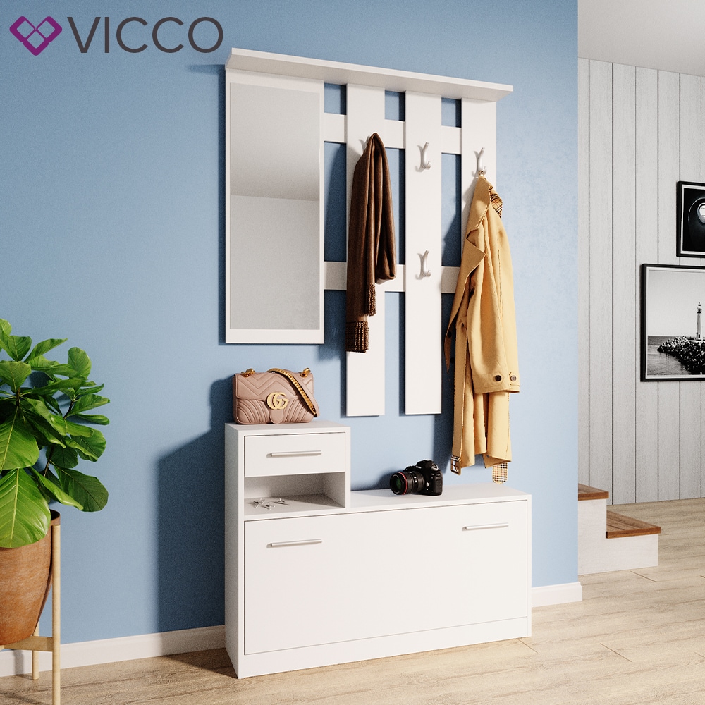 Vicco Flurgarderobe Set Billy weiß Garderobe Dielengarderobe Kompaktgarderobe online kaufen bei Netto