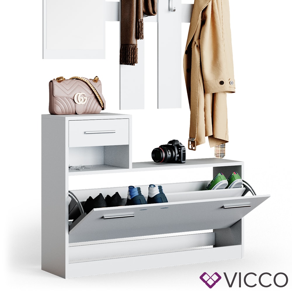 Vicco Flurgarderobe Set Billy weiß Garderobe Dielengarderobe Kompaktgarderobe online kaufen bei Netto