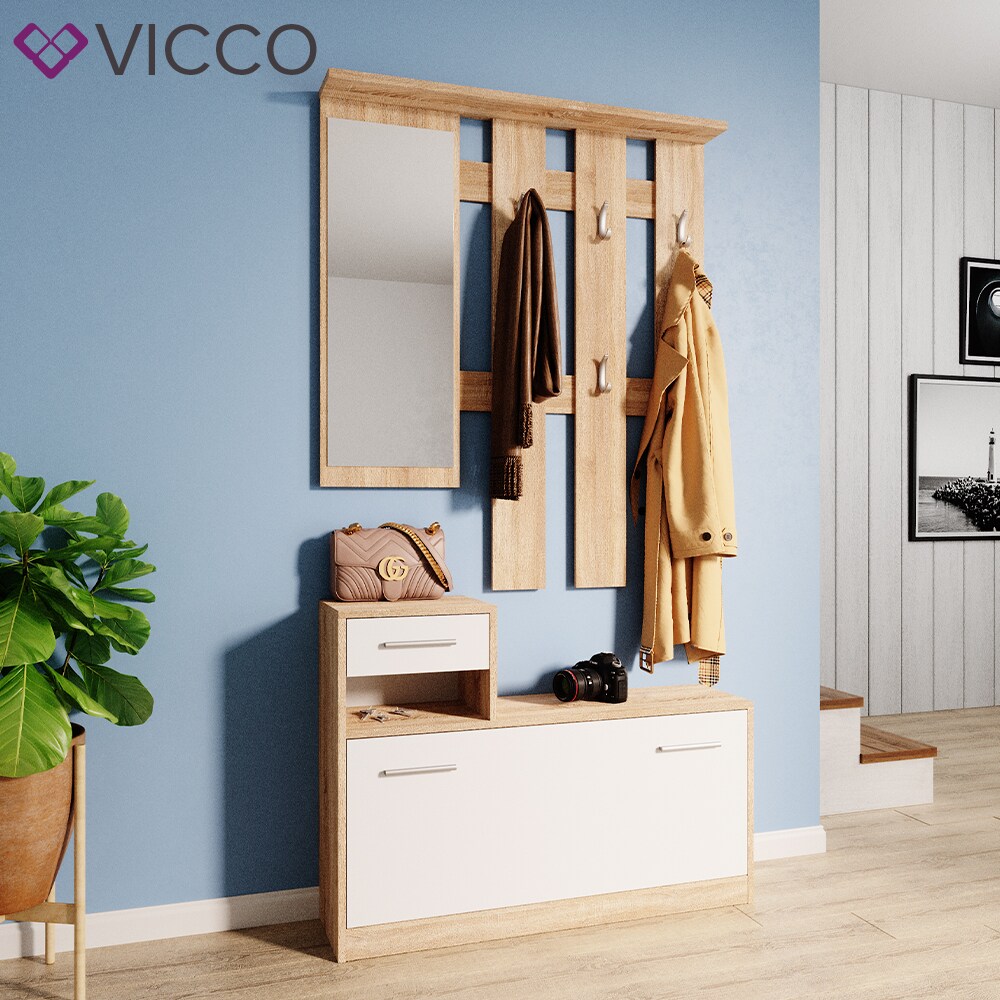 Vicco Flurgarderobe Set Billy sonoma Garderobe Dielengarderobe Kompaktgarderobe online kaufen bei Netto