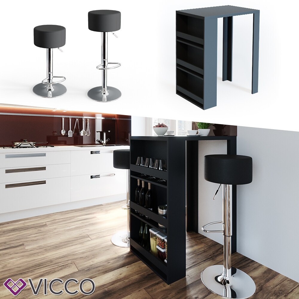 VICCO Bartisch Bar Tresen drei Farben Bartresen Stehtisch Tisch Tisch Bistrotisch inkl. Barhocker
