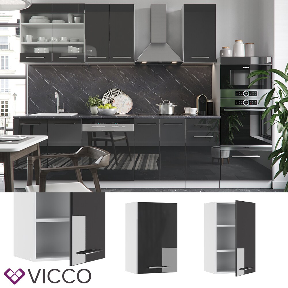 VICCO H&auml;ngeschrank 45 cm Anthrazit K&uuml;chenzeile Unterschrank Fame - Bild 1