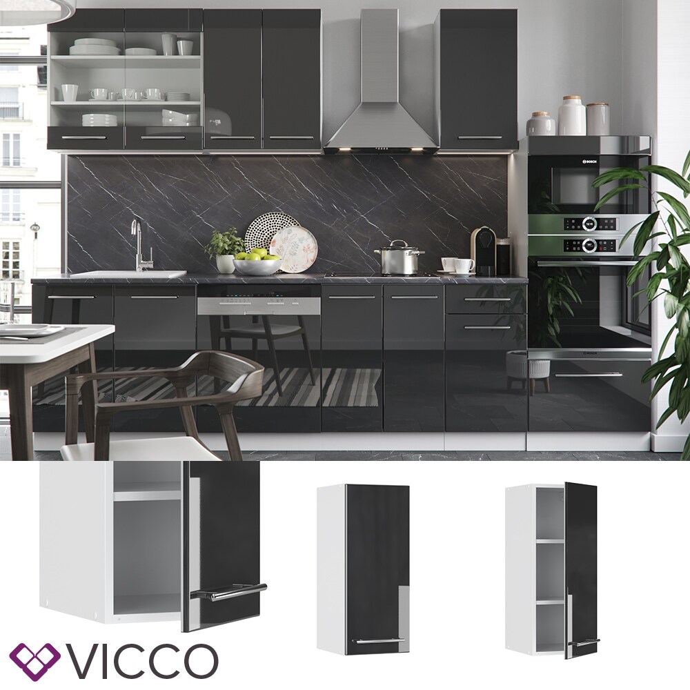 VICCO Hängeschrank 30 cm Anthrazit Küchenzeile Unterschrank Fame