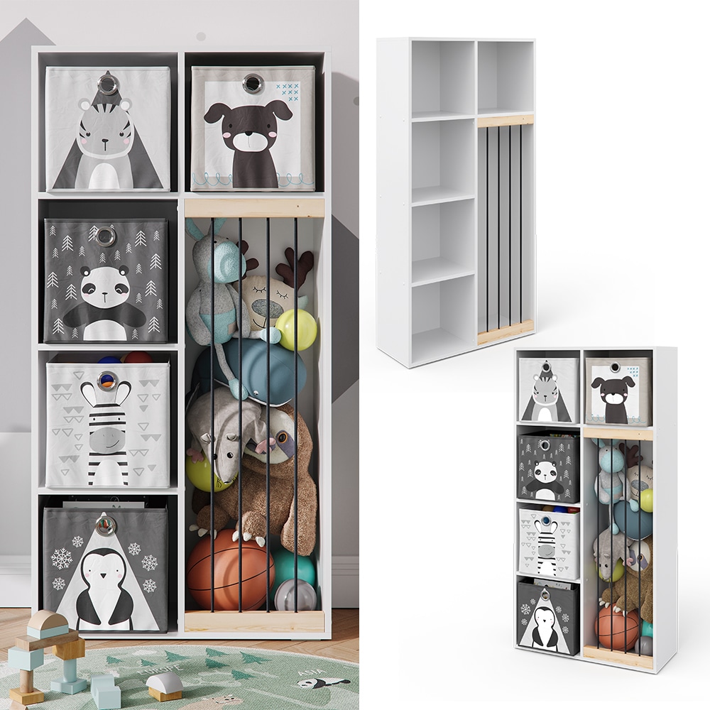 Vicco Kinderregal Marvin Pl&uuml;schtier-Box Aufbewahrung B&uuml;cherregal Standregal Holz - Bild 1