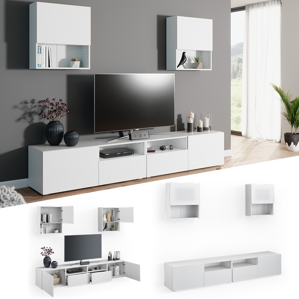 VICCO Wohnwand 4er Set COMPO Lowboard Sideboard Schrank Regal Schranksystem - Bild 1