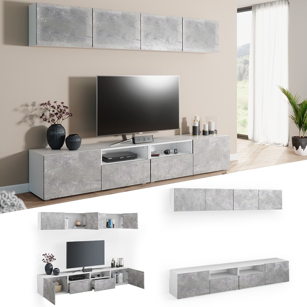 VICCO Wohnwand 6er Set COMPO Lowboard Sideboard Schrank Regal Schranksystem - Bild 1