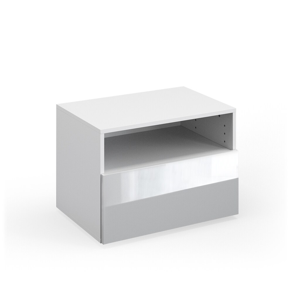 VICCO Schrank COMPO Schubladenschrank Aktenschrank B&uuml;ro Wohnzimmer wei&szlig; hochglanz - Bild 1