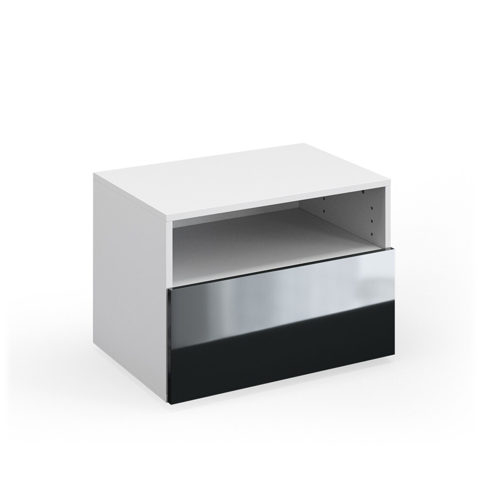 VICCO Schrank COMPO Schubladenschrank Aktenschrank B&uuml;ro wei&szlig; anthrazit hochglanz - Bild 1