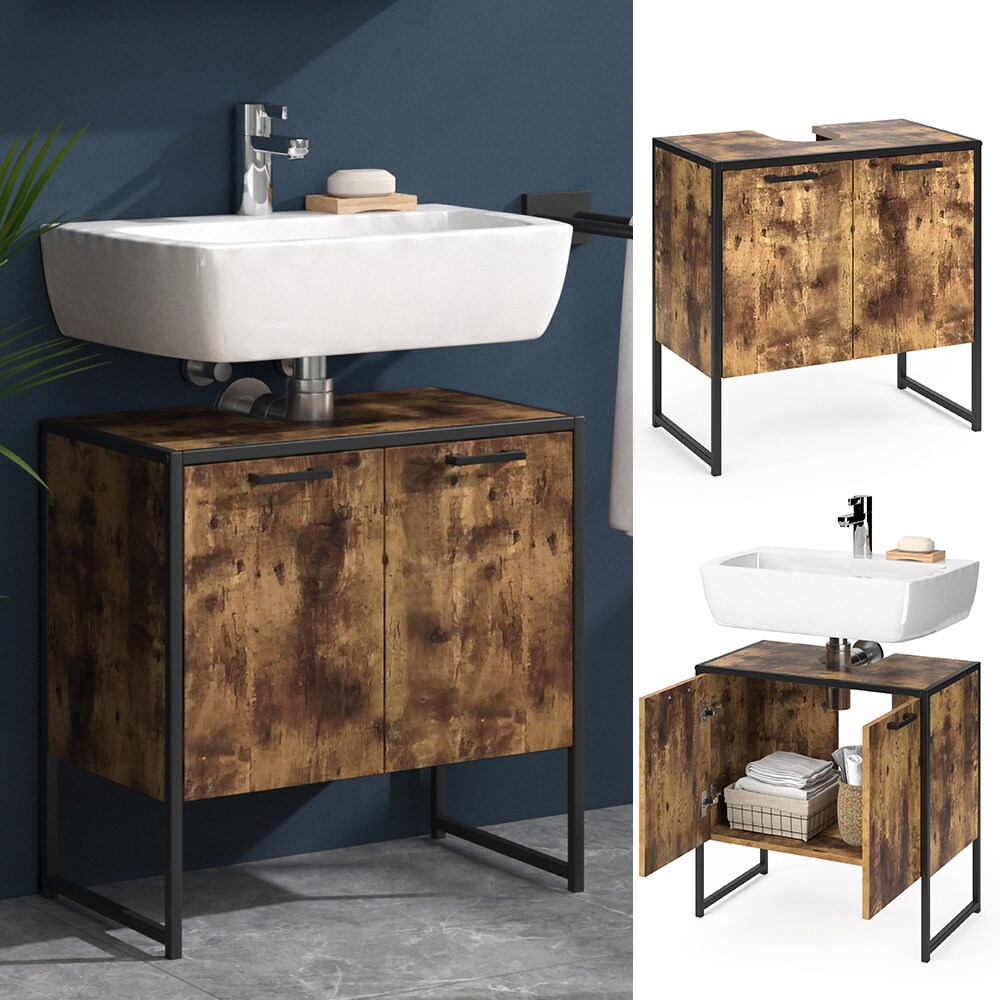 Vicco Wachtischunterschrank Vintage Fyrk Badschrank Waschbeckenunterschrank Unterschrank | 04251421948709