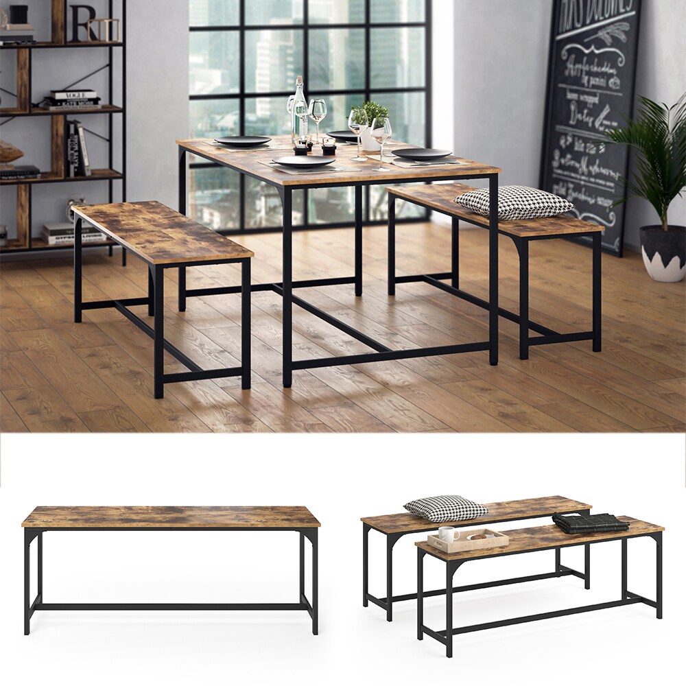 Vicco Sitzb&auml;nke 2er Set Esstischb&auml;nke Fyrk Esszimmerbank f&uuml;r Esstisch K&uuml;chenbank - Bild 1