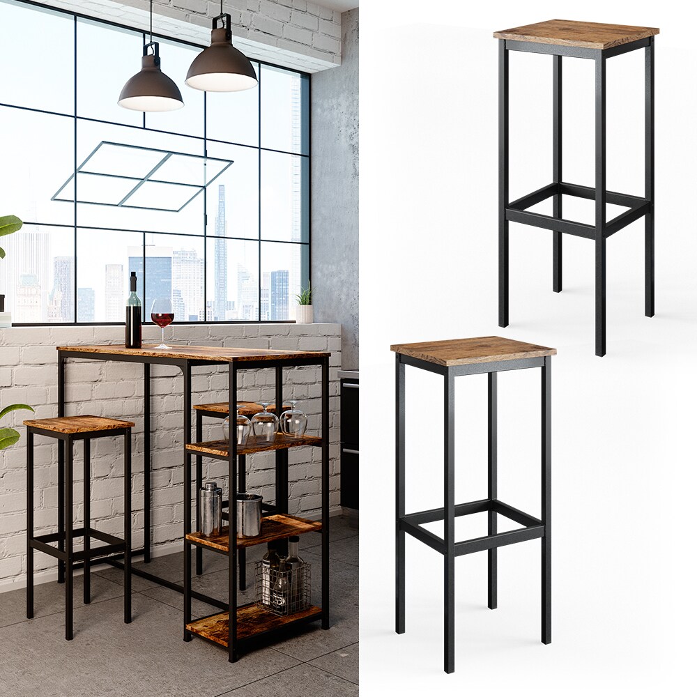 Vicco Barhocker Barst&uuml;hle 2er Set K&uuml;chenst&uuml;hle mit Fu&szlig;st&uuml;tze f&uuml;r Bartisch K&uuml;che - Bild 1