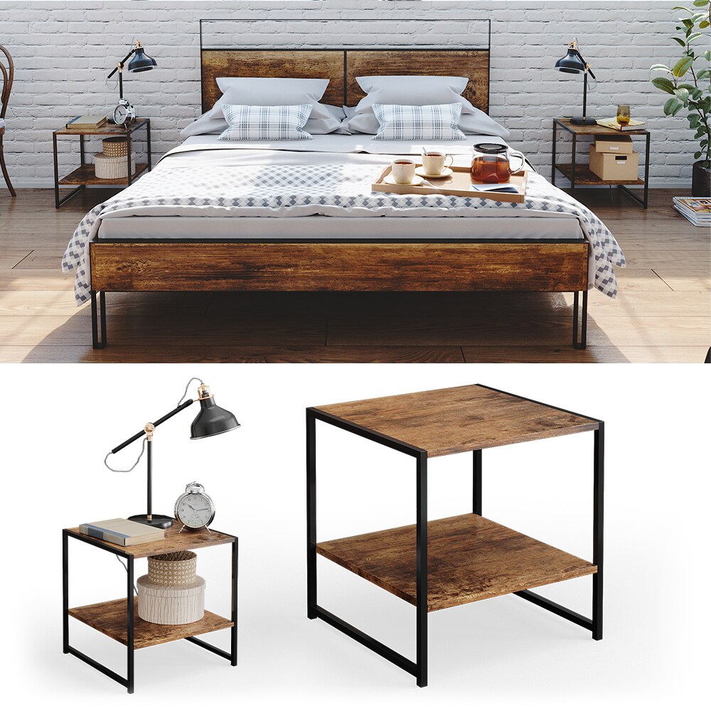 Vicco Nachttisch Nachtkommode Nachtschrank Fyrk 2er Set Nachtkonsole Kommode - Bild 1